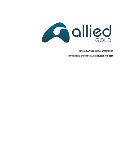 Thumbnail Allied Gold Corporation Financial Statement 2025