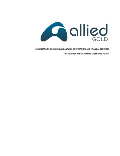 Vorschaubild Allied Gold Corporation Quartalsbericht 2024-q2