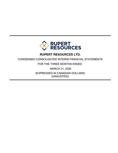 Thumbnail Rupert Resources Quarterly Report 2026-q1