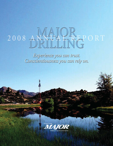 Thumbnail Major Drilling Group International Annual Report 2008
