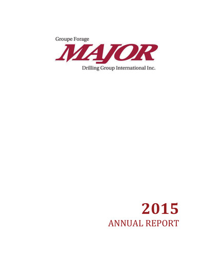 Thumbnail Major Drilling Group International Annual Report 2015