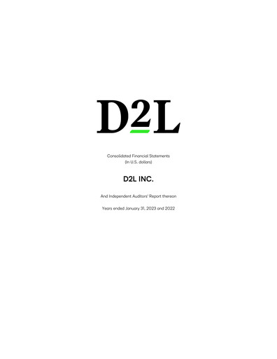 Thumbnail D2L Inc. Financial Statement fy2023