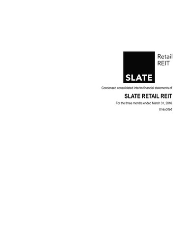 Thumbnail Slate Grocery REIT Quarterly Report 2016-q1