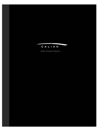 Thumbnail Calian Group Annual Report 2004