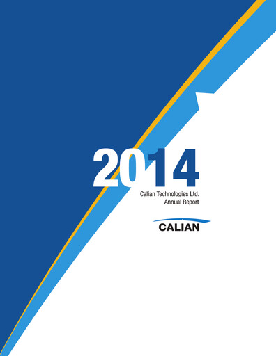Thumbnail Calian Group Annual Report 2014