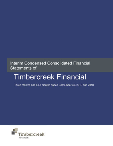 Vorschaubild Timbercreek Financial Quartalsbericht 2019-q3