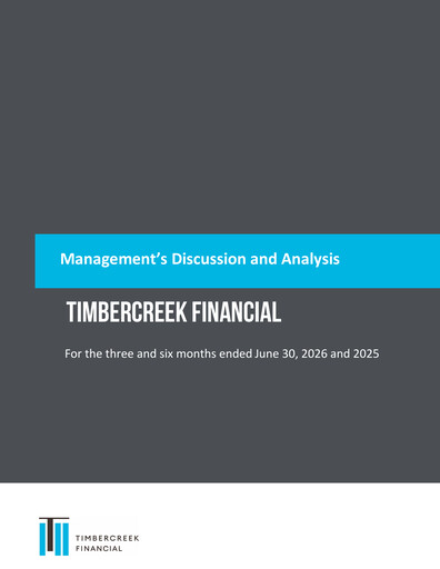 Miniature Timbercreek Financial Rapport trimestriel 2026-q2