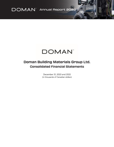 Thumbnail Doman Building Materials Group Financial Statement 2023