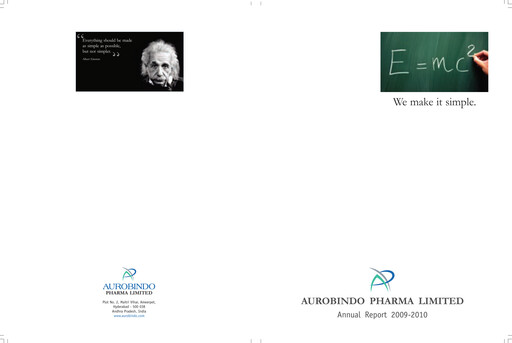 Thumbnail Aurobindo Pharma
 Annual Report 2009-2010