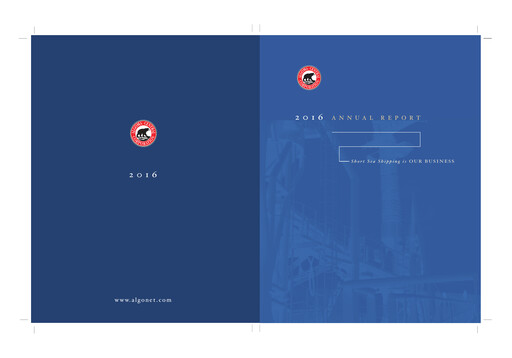 Thumbnail Algoma Central Corporation Annual Report 2016