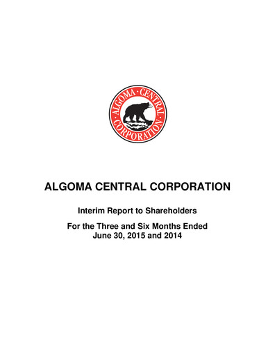 Thumbnail Algoma Central Corporation Quarterly Report 2015-q2