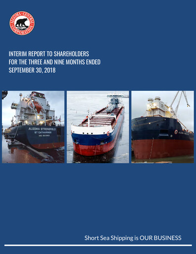 Thumbnail Algoma Central Corporation Quarterly Report 2018-q3