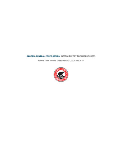 Thumbnail Algoma Central Corporation Quarterly Report 2020-q1