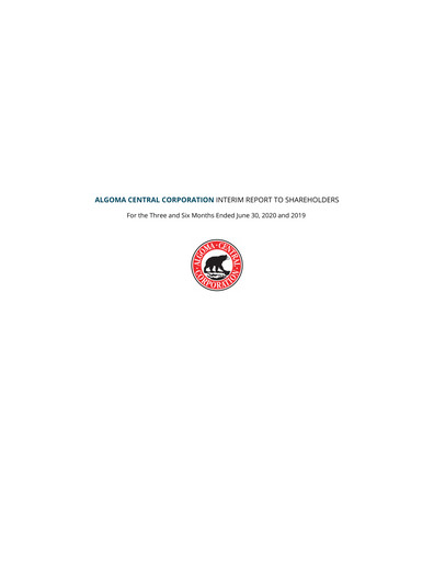 Thumbnail Algoma Central Corporation Quarterly Report 2020-q2