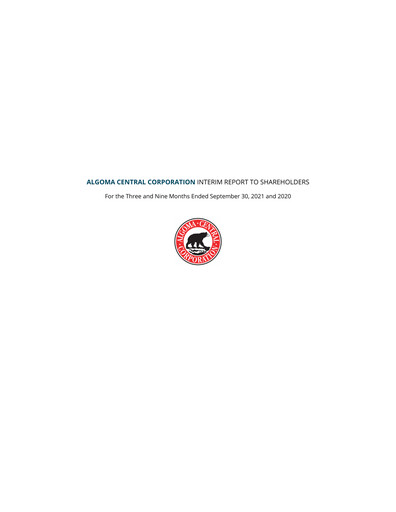 Thumbnail Algoma Central Corporation Quarterly Report 2021-q3