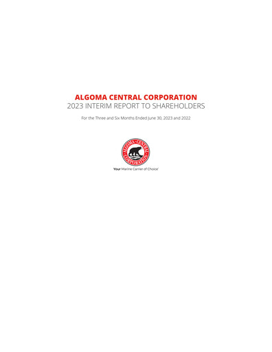 Thumbnail Algoma Central Corporation Quarterly Report 2023-q2