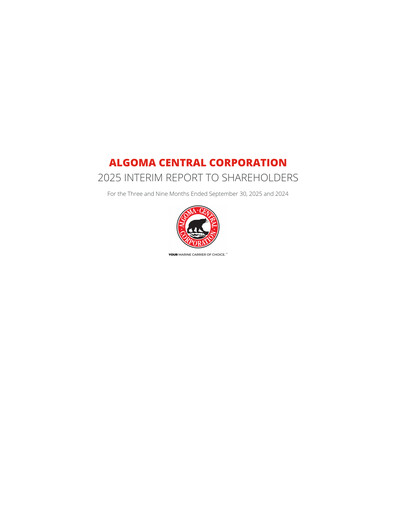 Thumbnail Algoma Central Corporation Quarterly Report 2025-q3