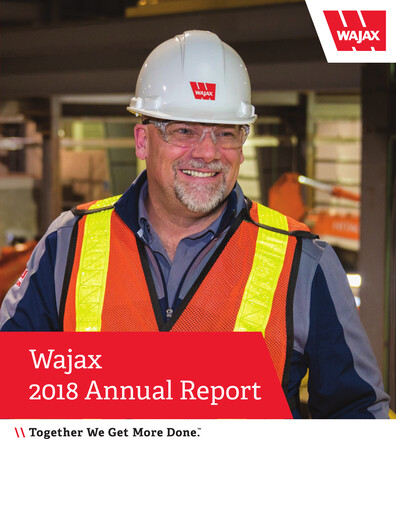 Thumbnail Wajax Corporation Annual Report 2018
