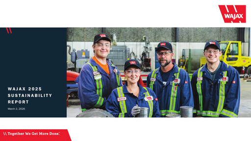 Thumbnail Wajax Corporation Sustainability Report 2025