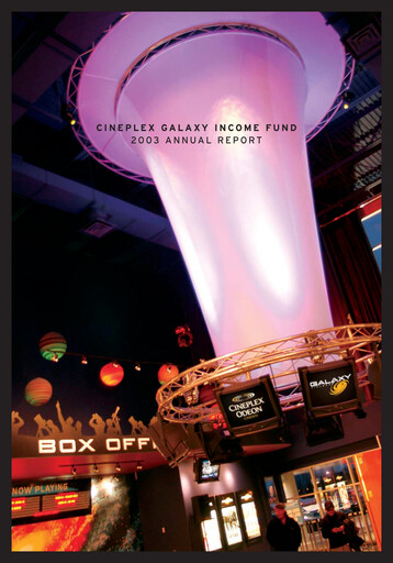Thumbnail Cineplex Annual Report 2003
