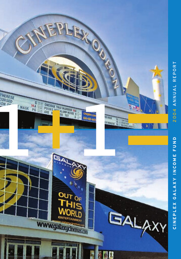 Thumbnail Cineplex Annual Report 2004