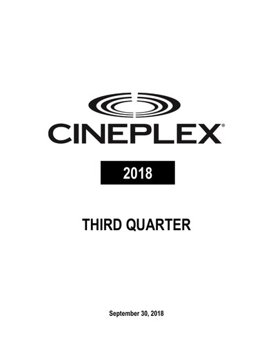Thumbnail Cineplex Quarterly Report 2018-q3