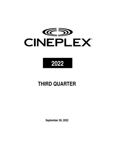 Thumbnail Cineplex Quarterly Report 2022-q3