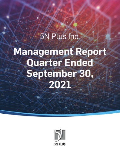 Vorschaubild 5N Plus Finanzbericht 2021-q3