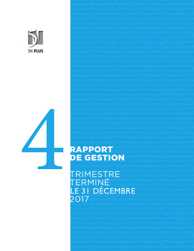 Vorschaubild 5N Plus Finanzbericht 2017-q4