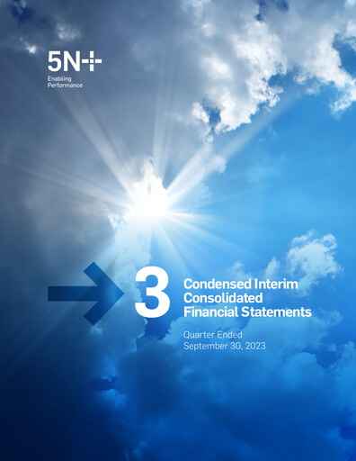 Miniature 5N Plus Bilan financier 2023-q3