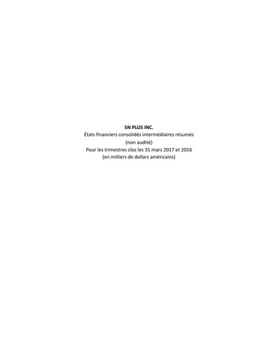 Thumbnail 5N Plus Financial Statement 2017-q1