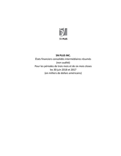 Thumbnail 5N Plus Financial Statement 2018-q2