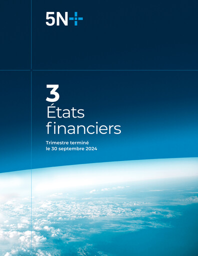 Miniature 5N Plus Bilan financier 2024-q3