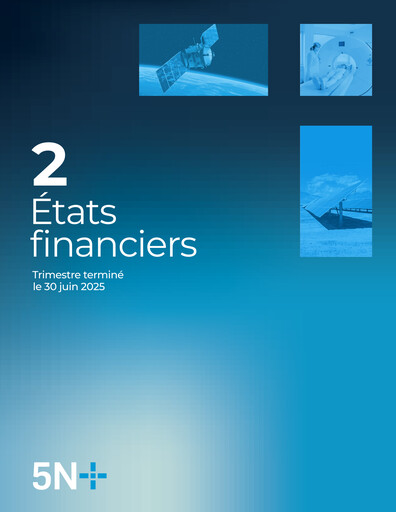 Miniature 5N Plus Bilan financier 2025-q2