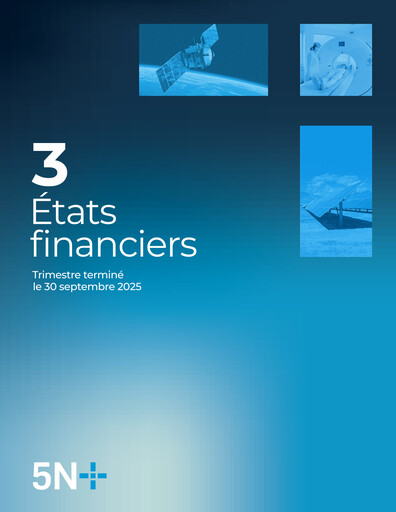 Miniature 5N Plus Bilan financier 2025-q3