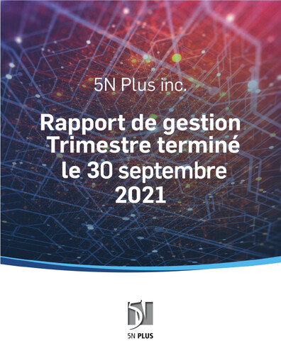Vorschaubild 5N Plus Quartalsbericht 2021-q3