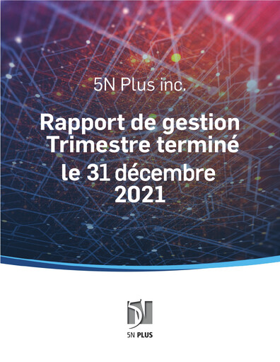 Vorschaubild 5N Plus Quartalsbericht 2021-q4
