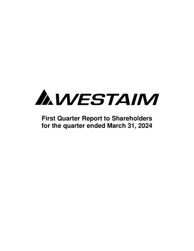 Thumbnail The Westaim Corporation Quarterly Report 2024-q1