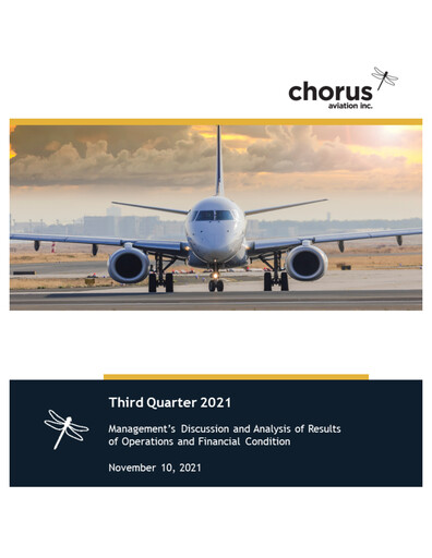Thumbnail Chorus Aviation Quarterly Report 2021-q3