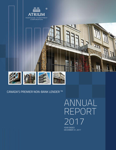 Thumbnail Atrium Mortgage Investment Annual Report 2017