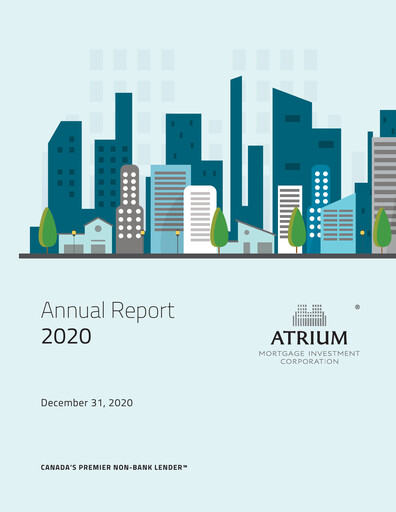 Thumbnail Atrium Mortgage Investment Annual Report 2020