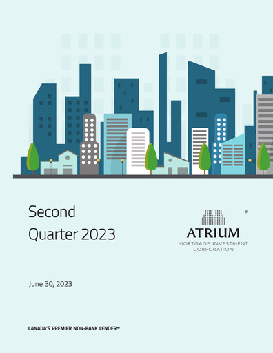Miniature Atrium Mortgage Investment Rapport trimestriel 2023-q2