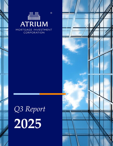 Miniature Atrium Mortgage Investment Rapport trimestriel 2025-q3