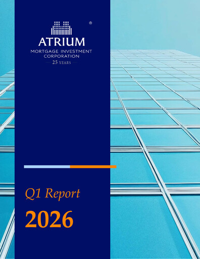 Miniature Atrium Mortgage Investment Rapport trimestriel 2026-q1