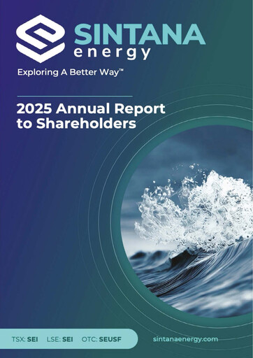 Miniature Sintana Energy Rapport annuel 2025