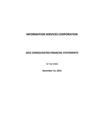 Thumbnail Information Services Corporation Financial Statement 2015
