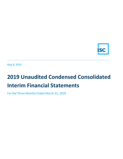 Thumbnail Information Services Corporation Quarterly Report 2019-q1