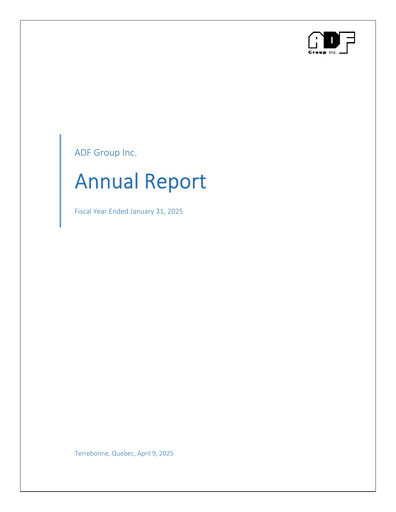 Miniature ADF Group Rapport annuel fy2025