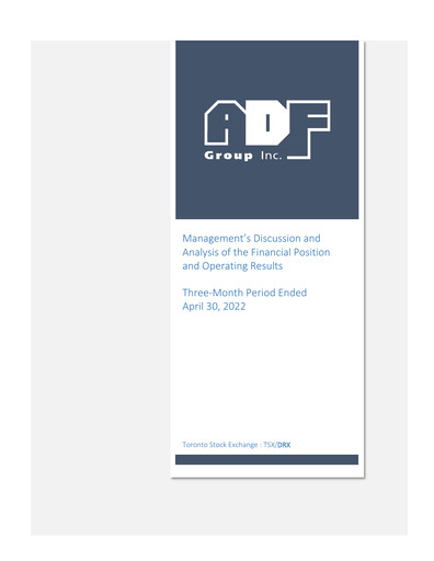 Thumbnail ADF Group Quarterly Report fy2023-q1