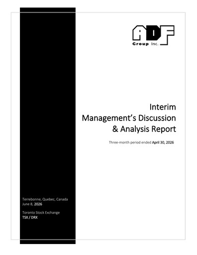 Miniature ADF Group Rapport trimestriel fy2027-q1
